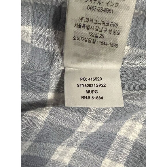 PATAGONIA A/C Gray Plaid Seersucker Short Sleeve Button Up Shirt Outdoor Mens XL - Picture 4 of 5